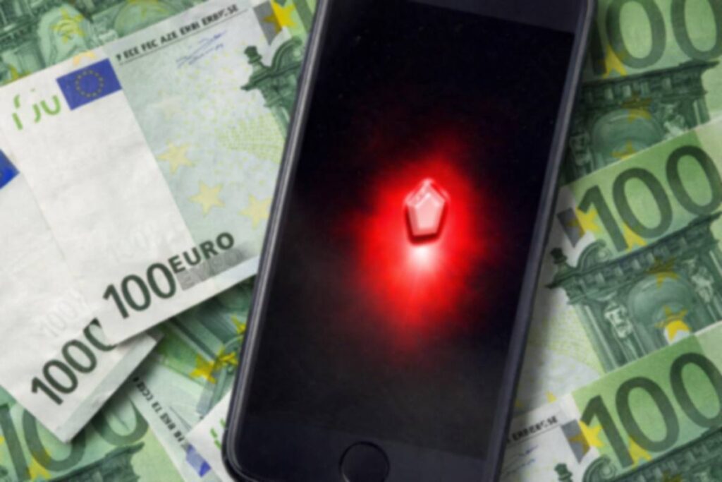 La app I am rich con tanti euro sullo sfondo